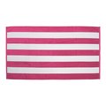 Towelsoft Premium Cabana Stripe Velour Beach Towel 35 inch x 60 inch-Hot Pink HOME-BV9006-HTPNK